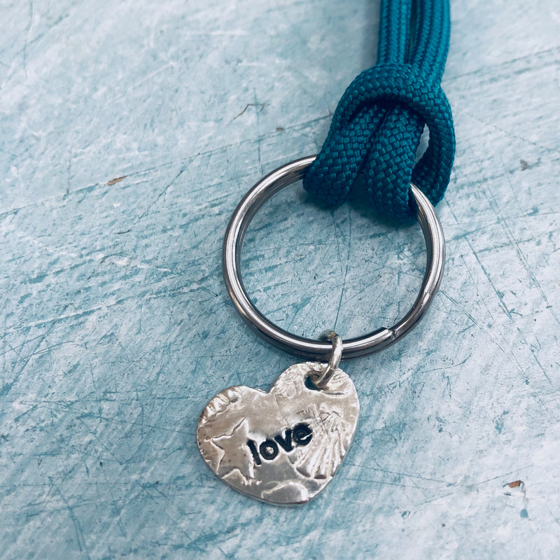 Heart, Love, Mini Keychain, customized corporate gifts, sterling silver, recycled, eco friendly, Good Wave Gifts, Wedding favors